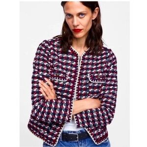 Tweed Blazer Jacket- size M